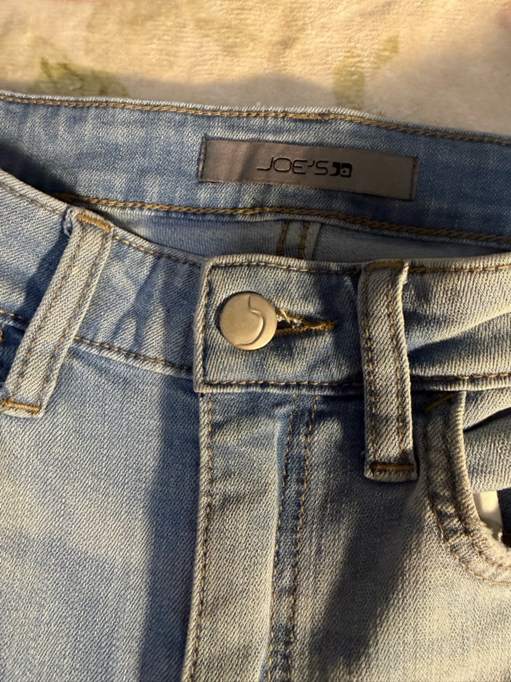 Joes Jean Flare Distressed Hem Light Wash High Rise Jeans - Picture 5 of 13